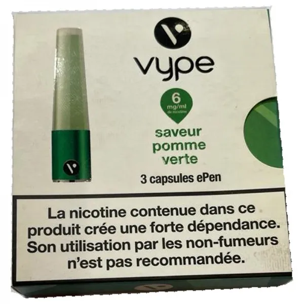Capsule Vype E-pen DDM Dépassé Pomme Verte